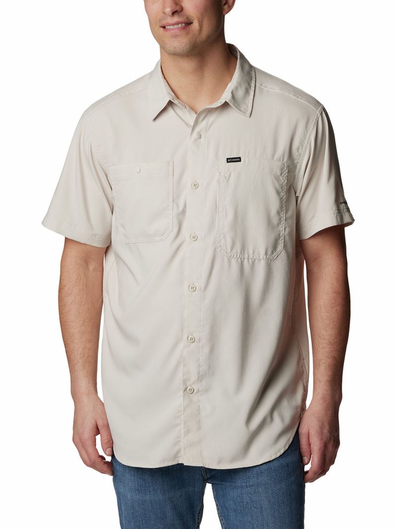 Camisa-Manga-Corta-Hombre-Silver-Ridge-Utility-Beige-Columbia