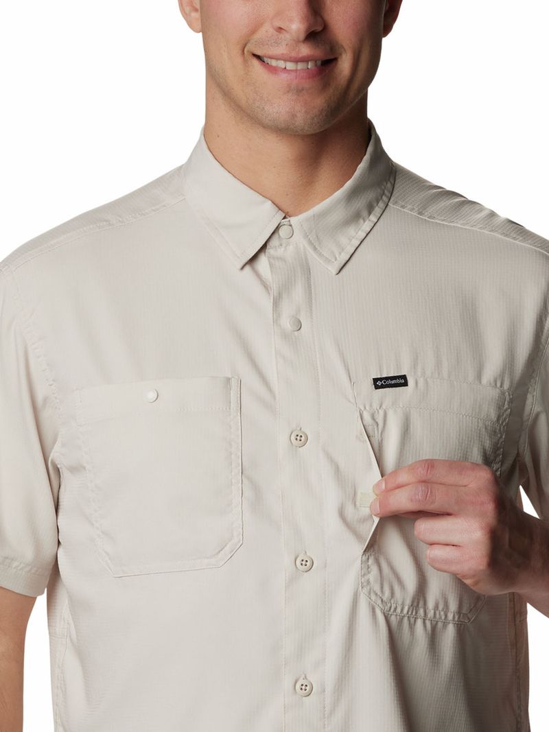 Camisa Manga Corta Hombre Silver Ridge Utility Beige Columbia