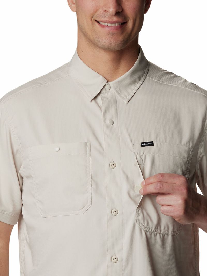Camisa-Manga-Corta-Hombre-Silver-Ridge-Utility-Beige-Columbia