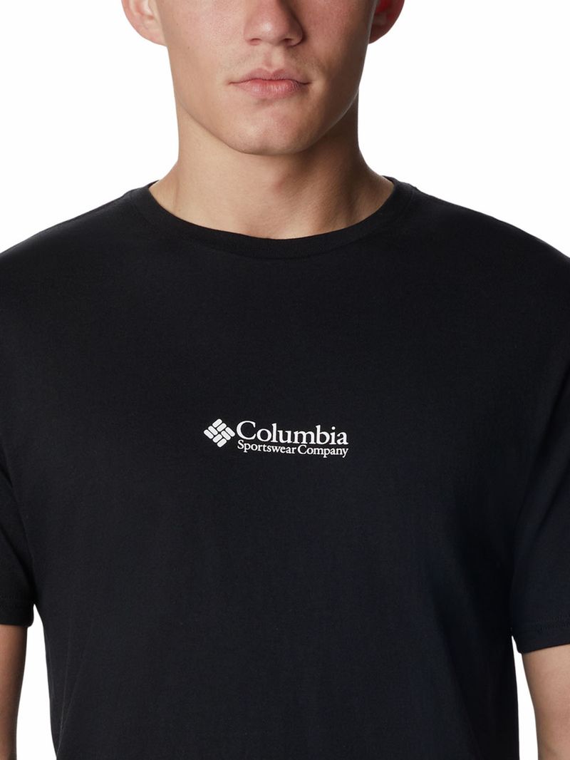 Polera-Manga-Corta-Hombre-Csc-Basic-Logo-Negro-Columbia