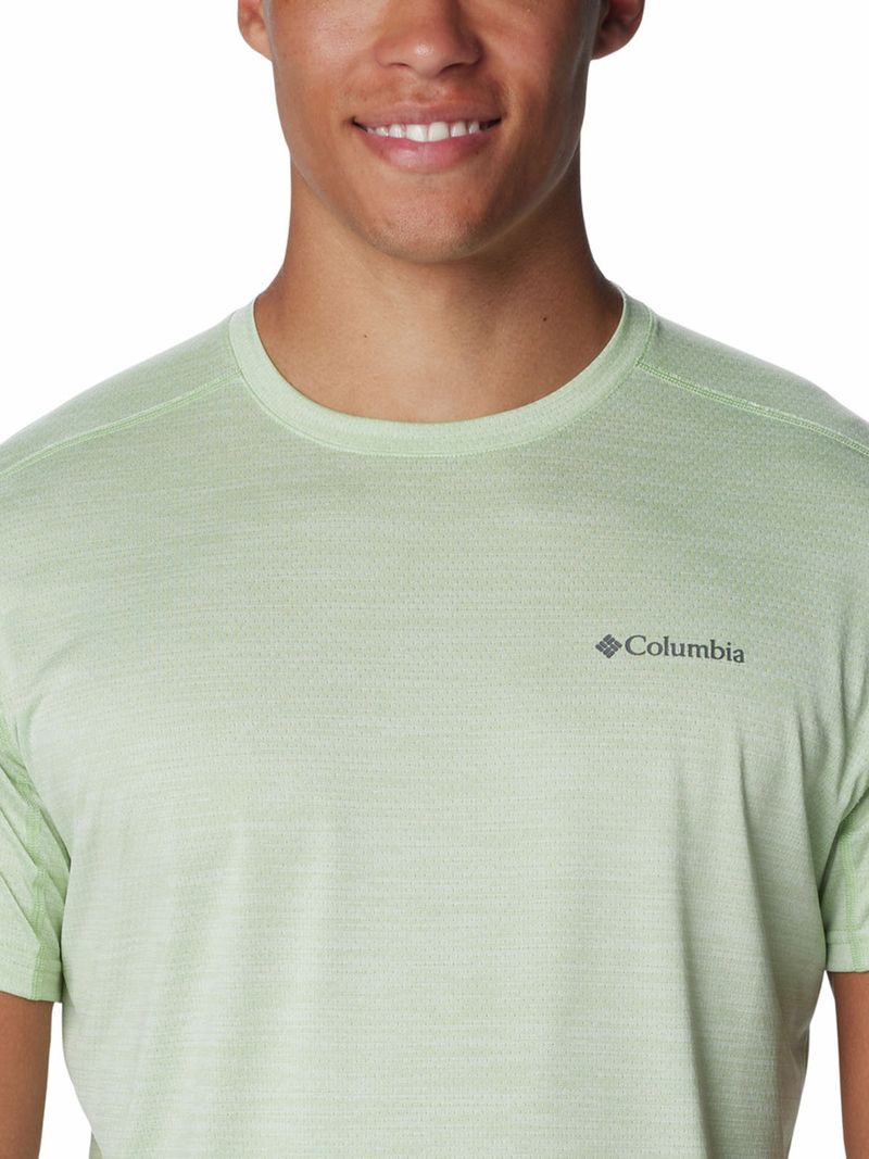 Polera Manga Corta Hombre Alpine Chill Zero Verde Columbia