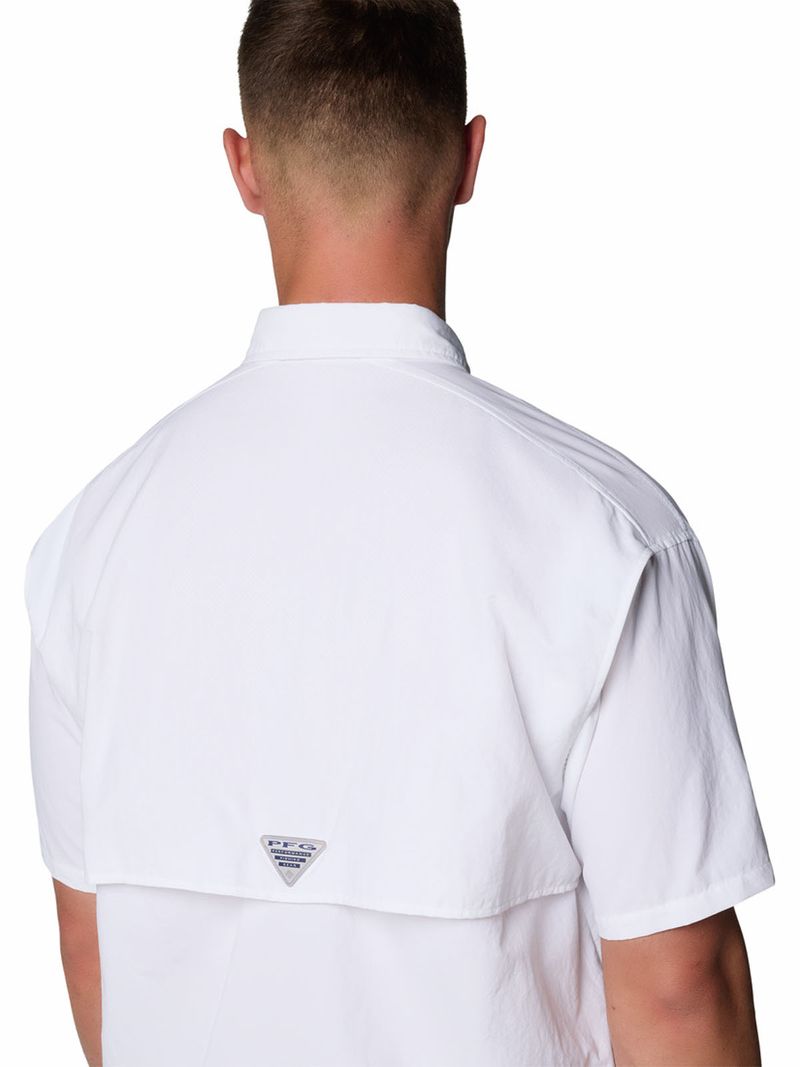 Camisa Manga Corta Hombre Bahama II Shirt Blanco Columbia