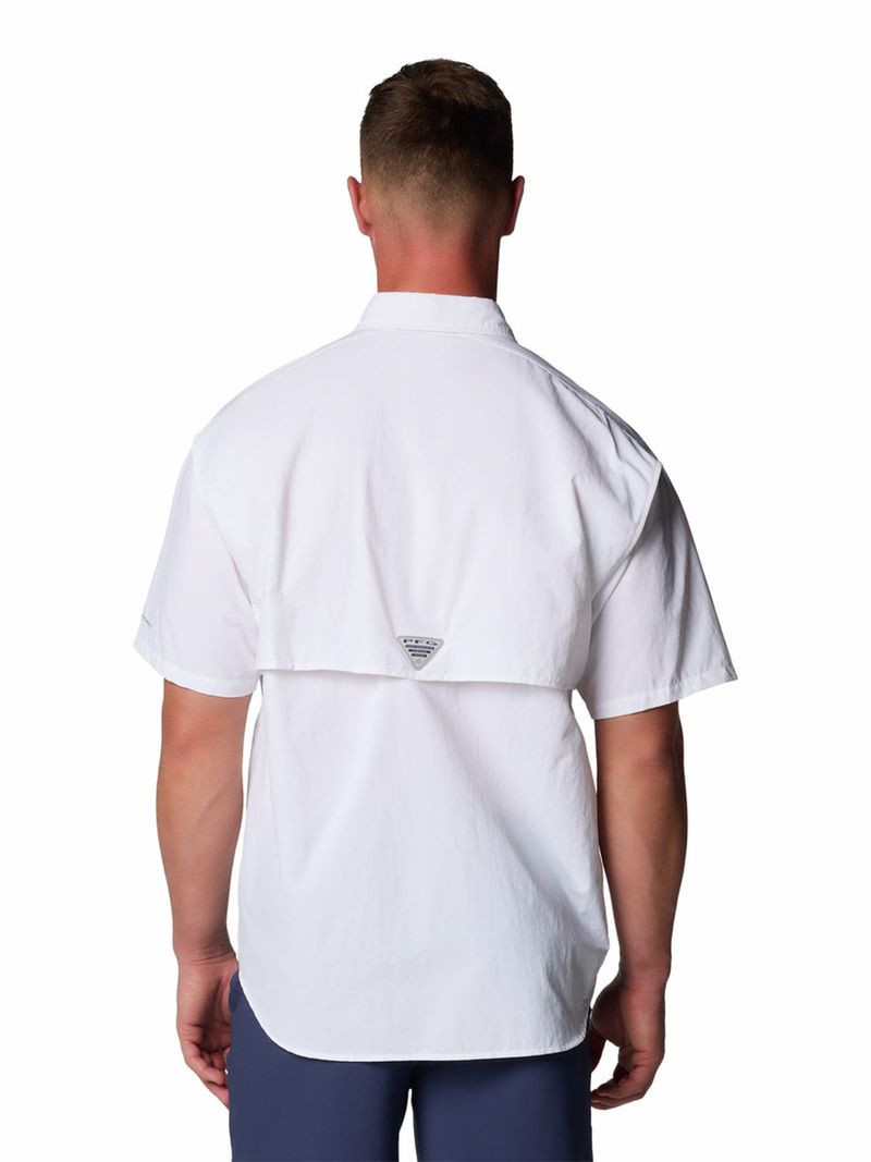 Camisa Manga Corta Hombre Bahama II Shirt Blanco Columbia