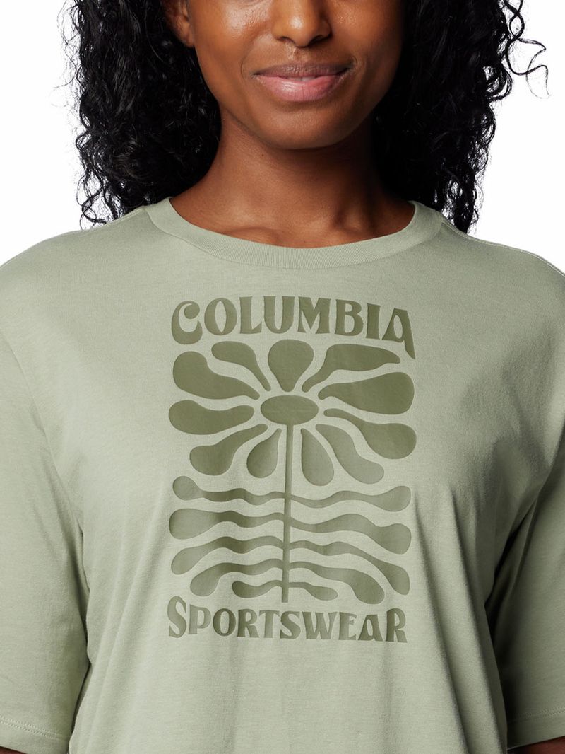 Polera-Manga-Corta-Mujer-North-Cascades-Relaxed-Verde-Columbia