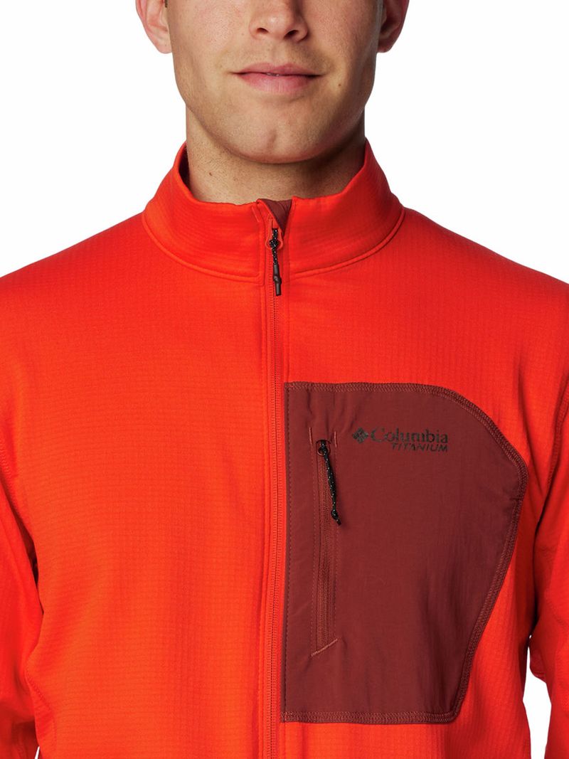 Polar Hombre Triple Canyon Grid Full Zip Rojo Columbia