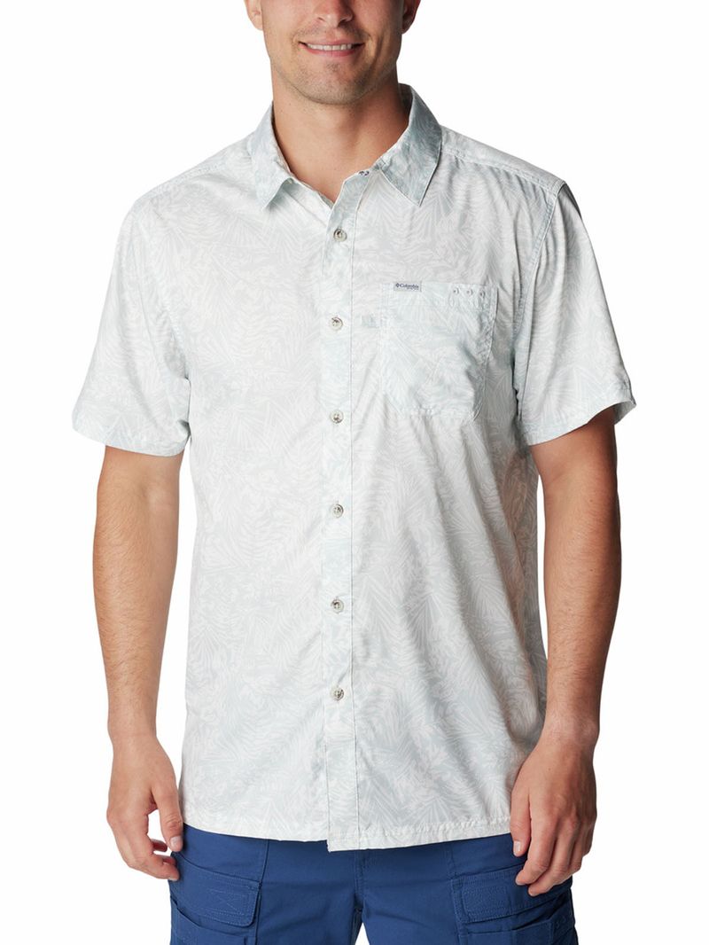 Camisa-Manga-Corta-Hombre-Super-Slack-Tide-Camp-Gris-Columbia