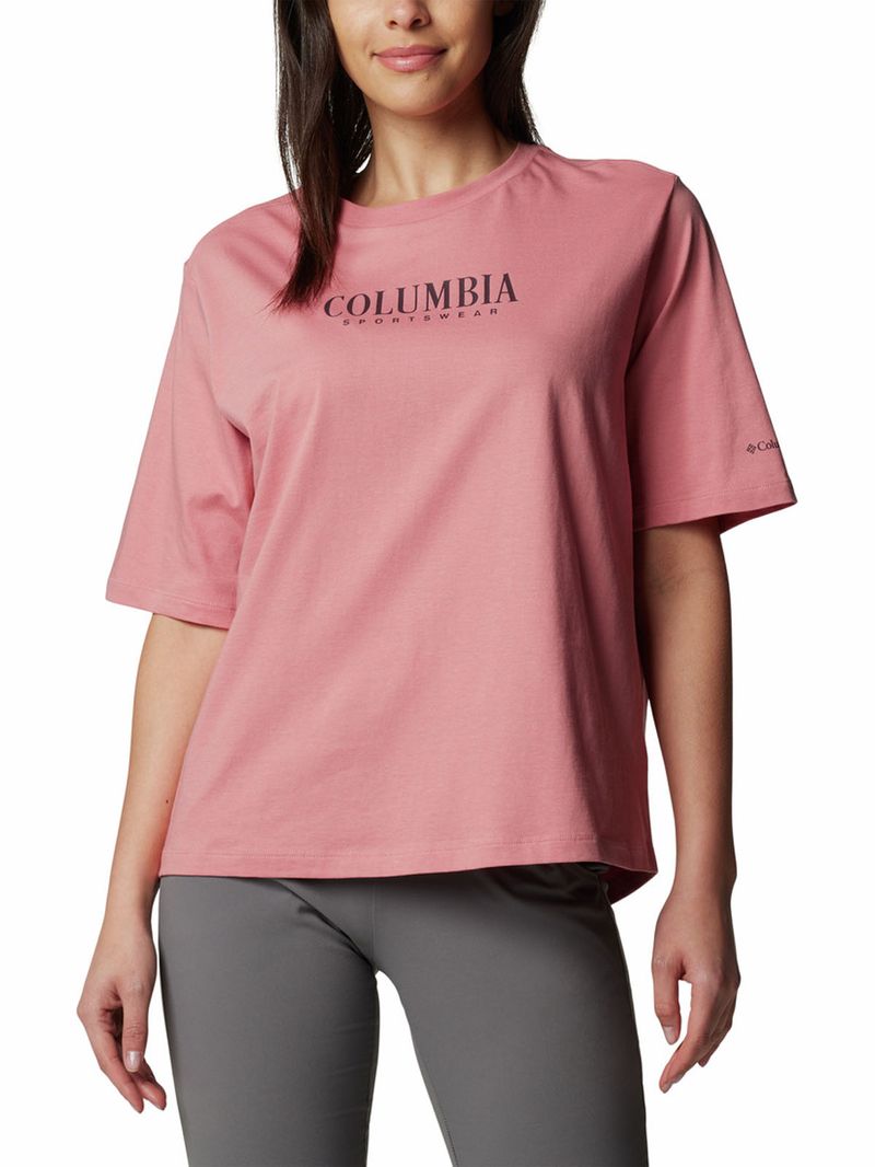 Polera-Manga-Corta-Mujer-North-Cascades-Relaxed-Rosado-Columbia