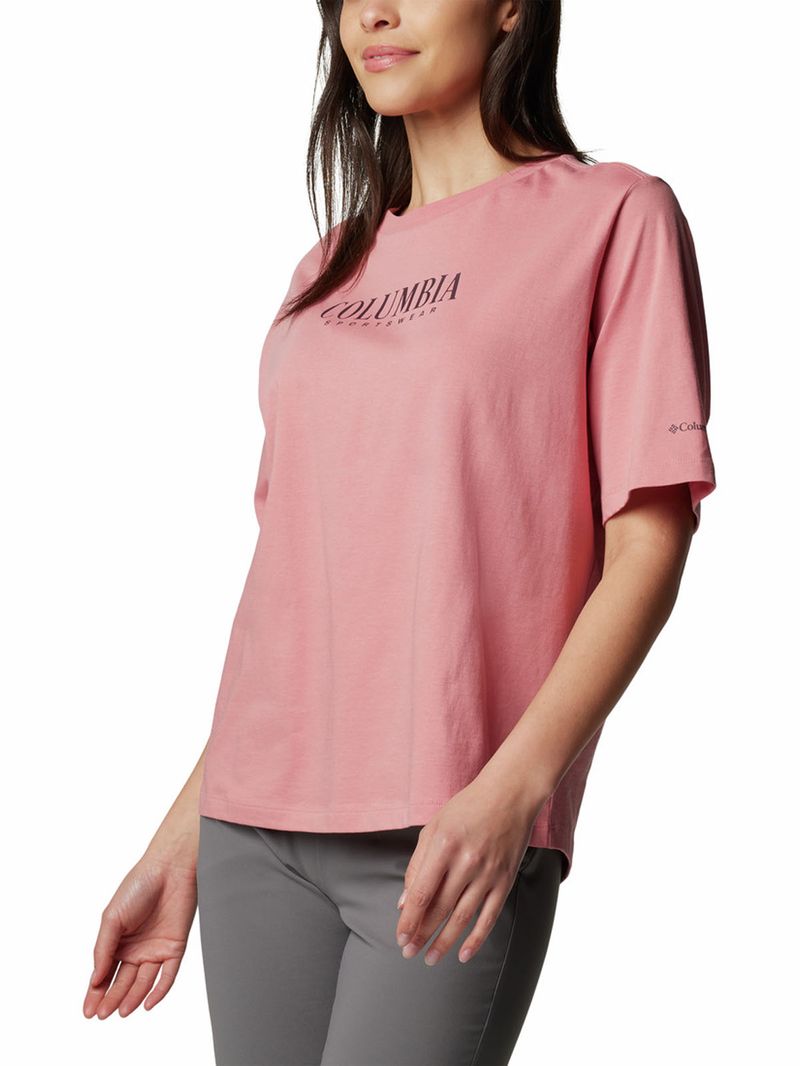 Polera-Manga-Corta-Mujer-North-Cascades-Relaxed-Rosado-Columbia