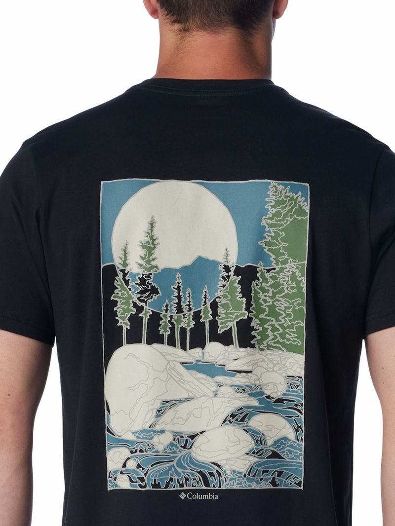 Polera-Manga-Corta-Hombre-Rapid-Ridge-Back-Graphic-Negro-Columbia