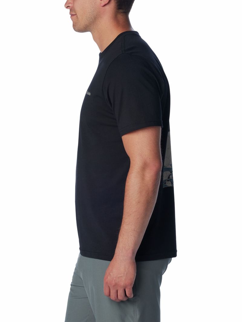 Polera-Manga-Corta-Hombre-Rapid-Ridge-Back-Graphic-Negro-Columbia