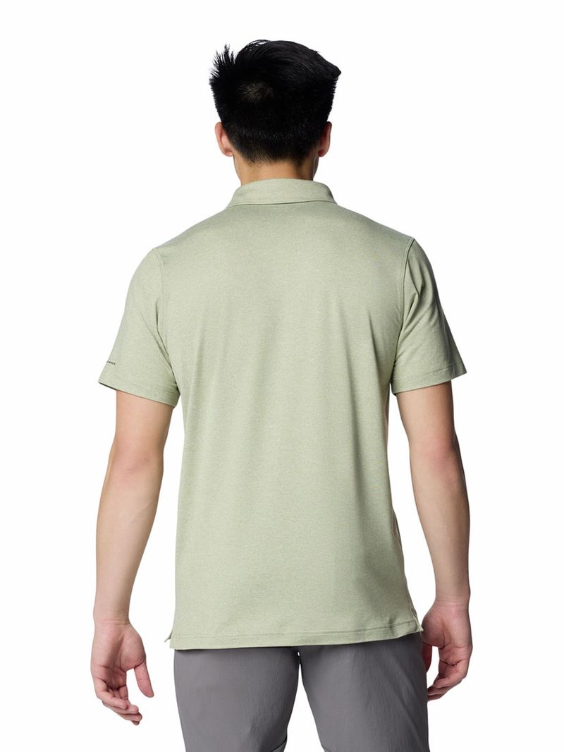 Polera-Manga-Corta-Hombre-Tech-Trail-Polo-Verde-Columbia