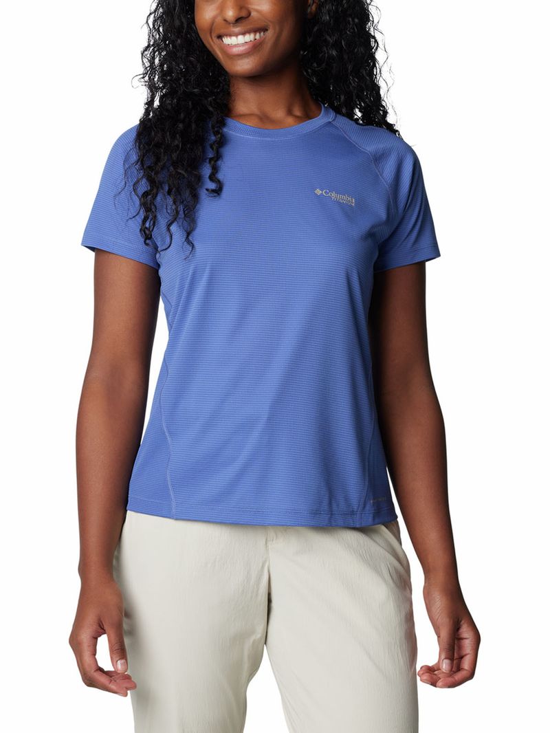 Polera-Manga-Corta-Mujer-Cirque-River-Crew-Azul-Columbia