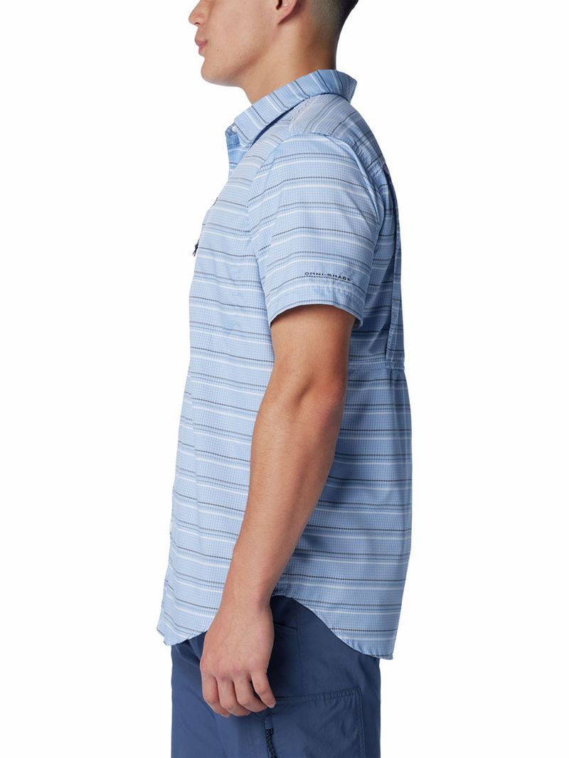Camisa-Manga-Corta-Hombre-Silver-Ridge-Utility-Lite-Novelty-Celeste-Columbia