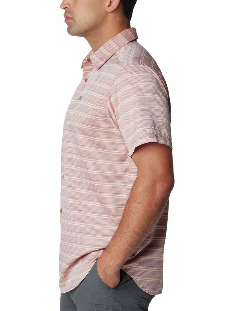Camisa-Manga-Corta-Hombre-Silver-Ridge-Utility-Lite-Novelty-Rojo-Columbia