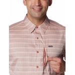 Camisa-Manga-Corta-Hombre-Silver-Ridge-Utility-Lite-Novelty-Rojo-Columbia