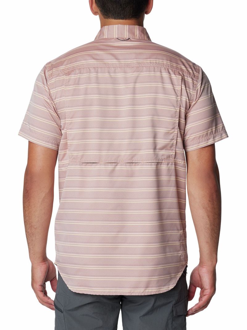 Camisa-Manga-Corta-Hombre-Silver-Ridge-Utility-Lite-Novelty-Rojo-Columbia