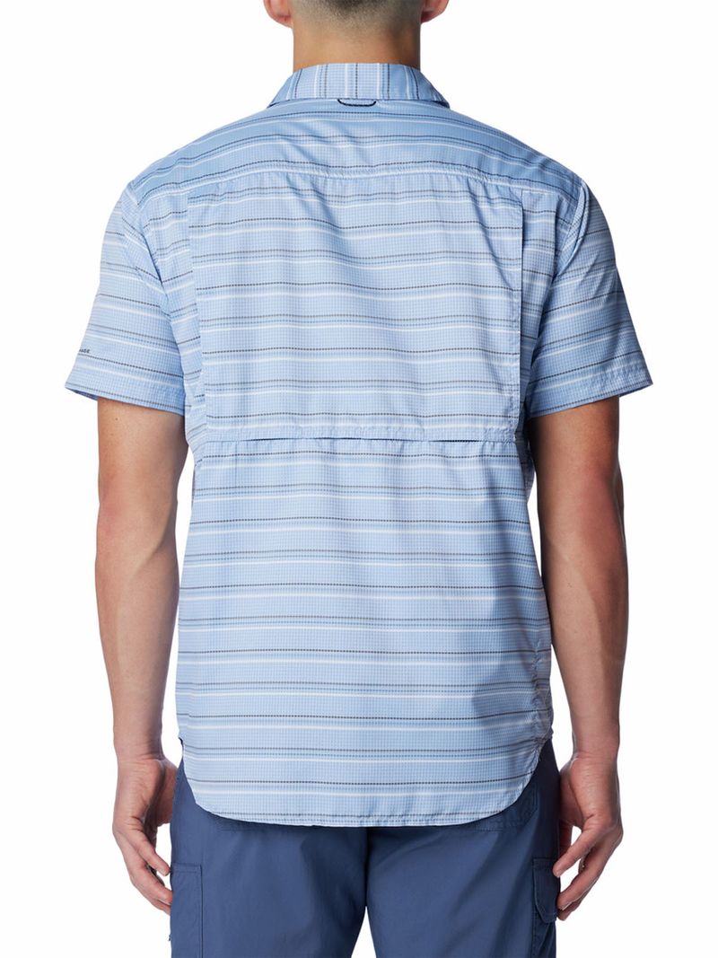 Camisa Manga Corta Hombre Silver Ridge Utility Lite Novelty Celeste Columbia