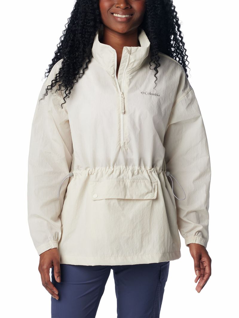 Cortaviento Mujer Paracutie Anorak Blanco Columbia