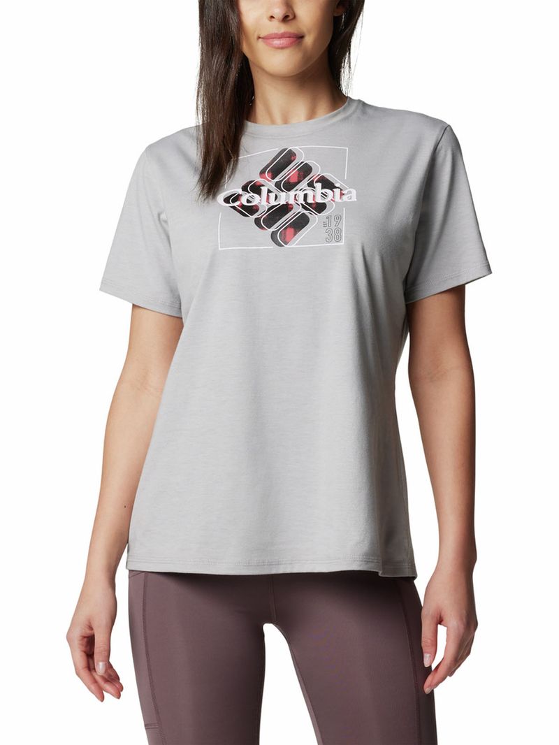 Polera-Manga-Corta-Mujer-Sun-Trek-Graphic-Gris-Columbia