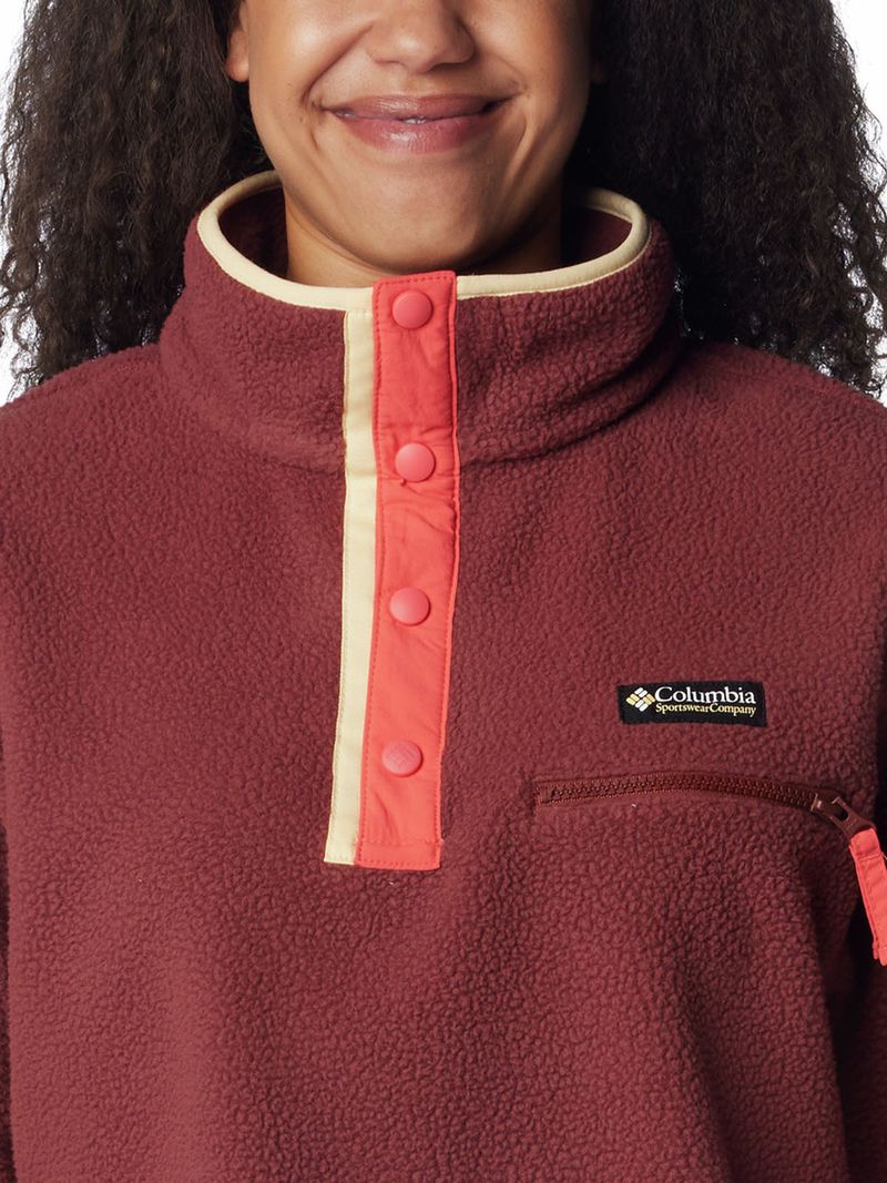Polar Mujer Helvetia Half Snap Rojo Columbia