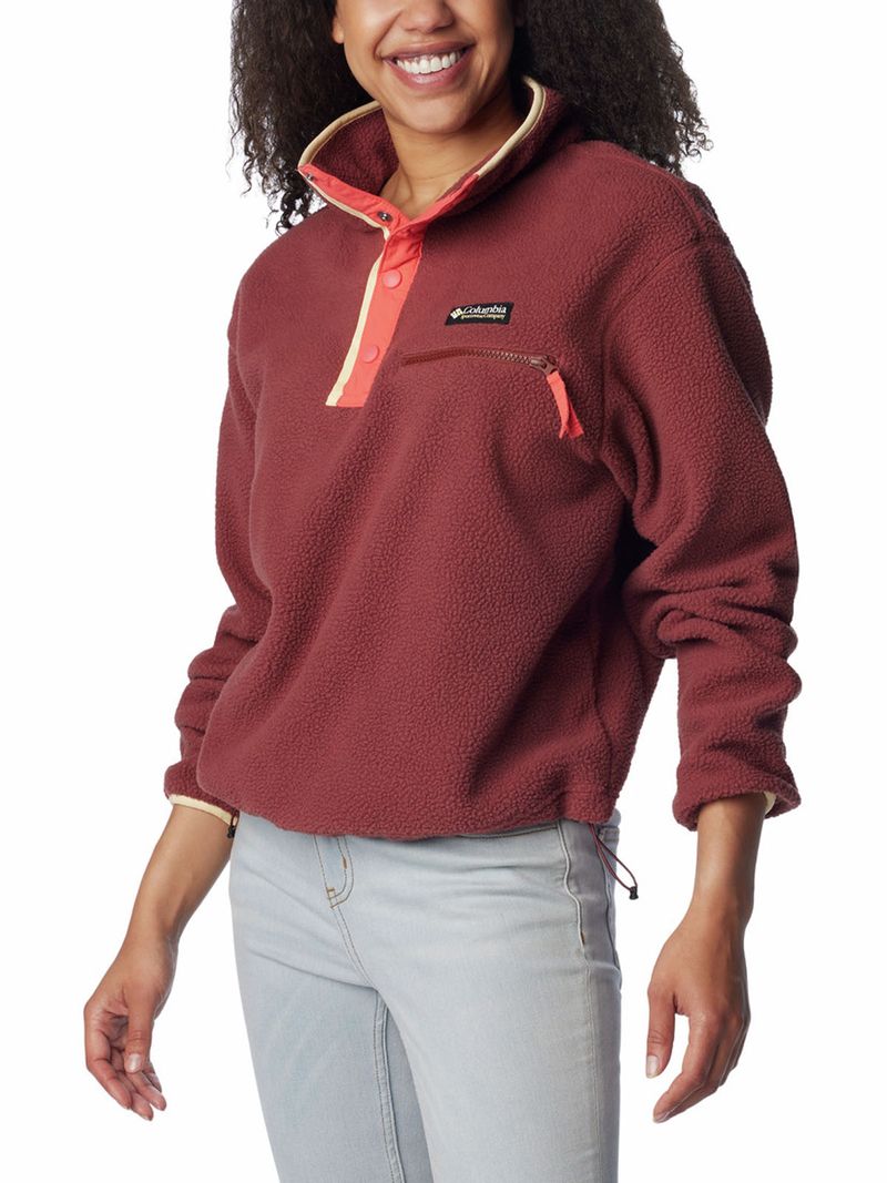 Polar Mujer Helvetia Half Snap Rojo Columbia