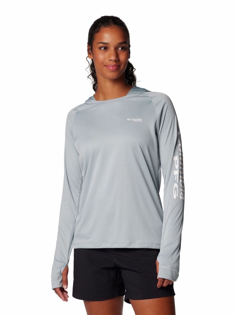 Polera-Manga-Larga-Mujer-Pfg-Tidal-Tee-Hoodie-Gris-Columbia