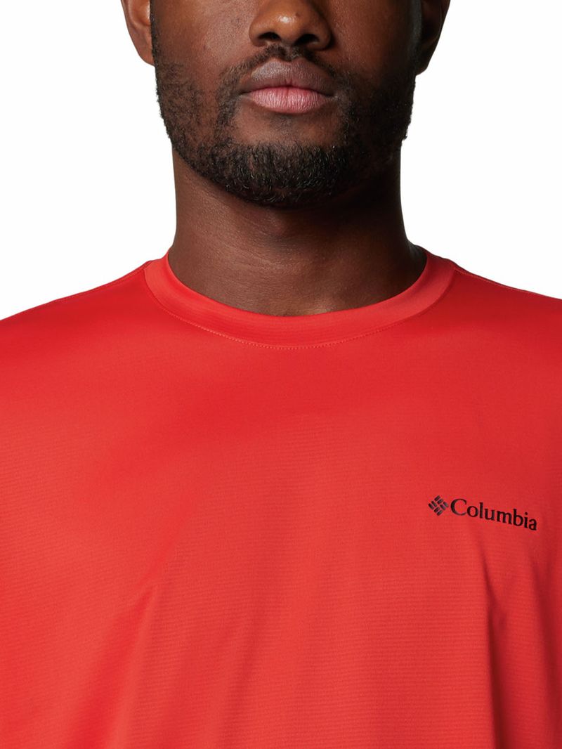 Polera-Manga-Corta-Hombre-Columbia-Hike-Crew-Rojo-Columbia