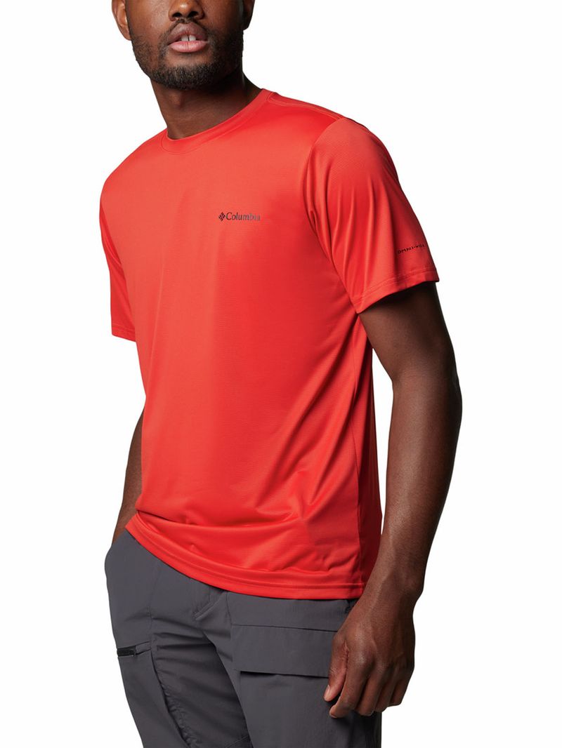 Polera-Manga-Corta-Hombre-Columbia-Hike-Crew-Rojo-Columbia