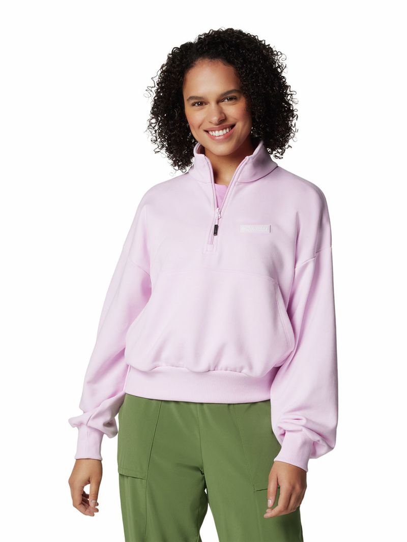 Poleron-Mujer-Marble-Canyon-French-Terry-Quarter-Zip-Rosado-Columbia