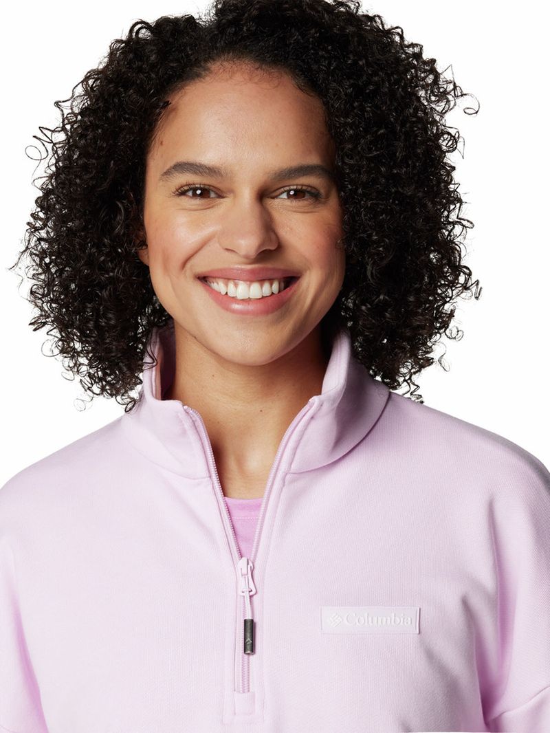 Poleron-Mujer-Marble-Canyon-French-Terry-Quarter-Zip-Rosado-Columbia