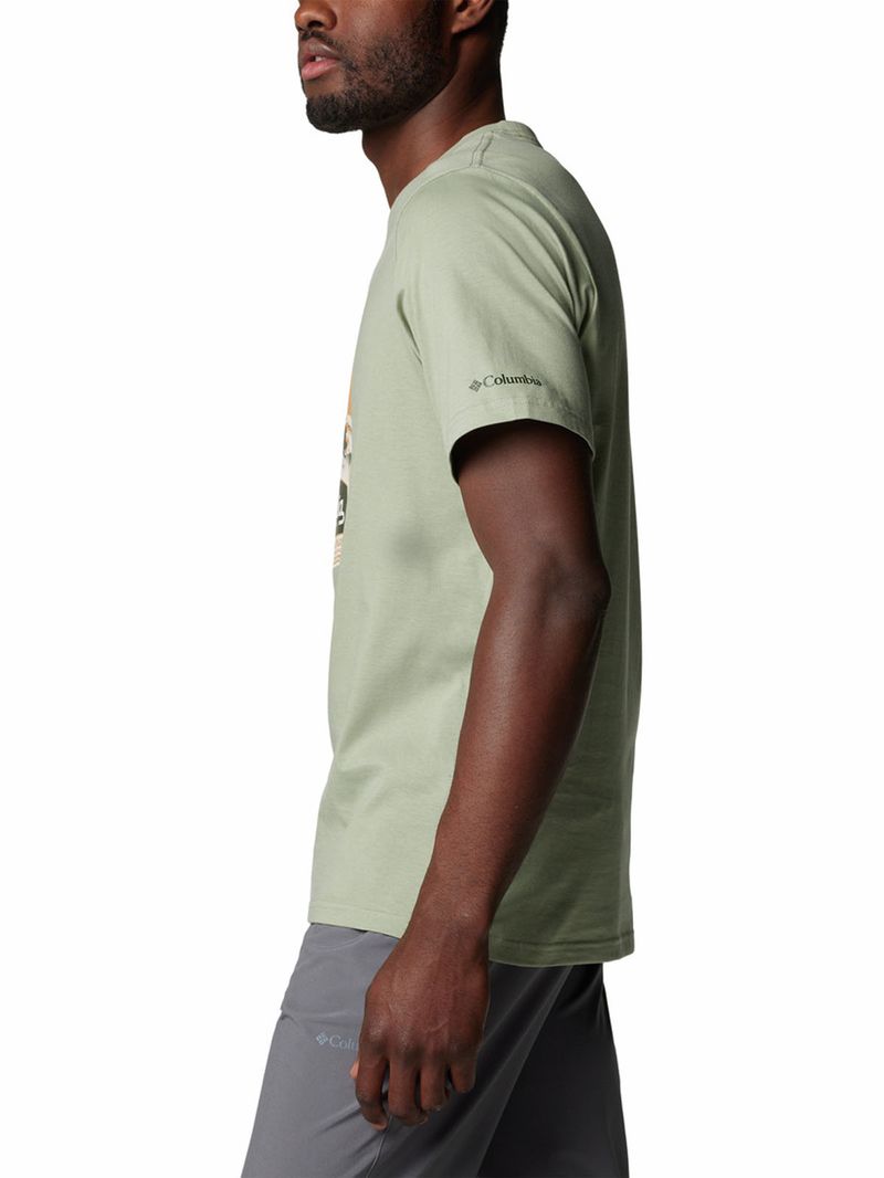Polera-Manga-Corta-Hombre-Csc-Seasonal-Logo-Verde-Columbia
