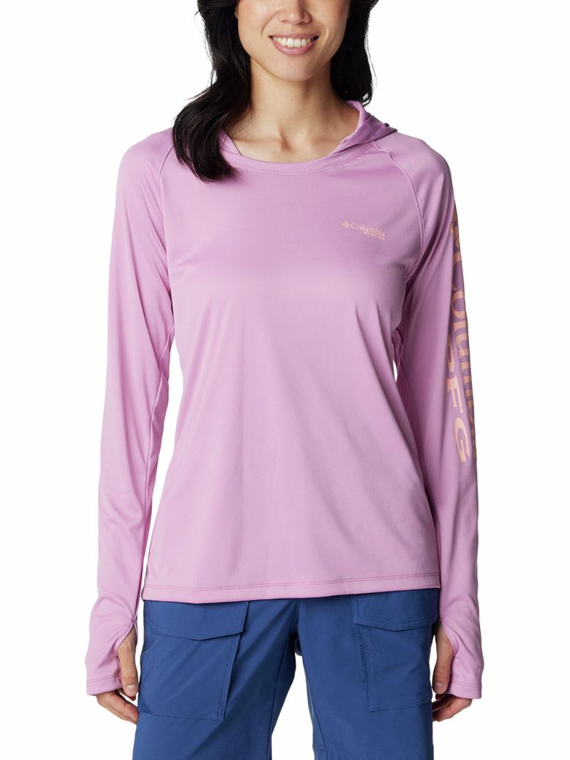 Polera-Manga-Larga-Mujer-Pfg-Tidal-Tee-Hoodie-Rosado-Columbia