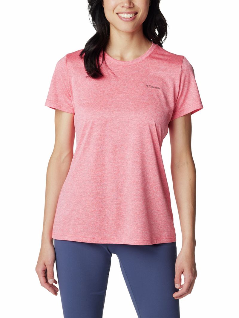 Polera-Manga-Corta-Mujer-Columbia-Hike-Crew-Rojo-Columbia