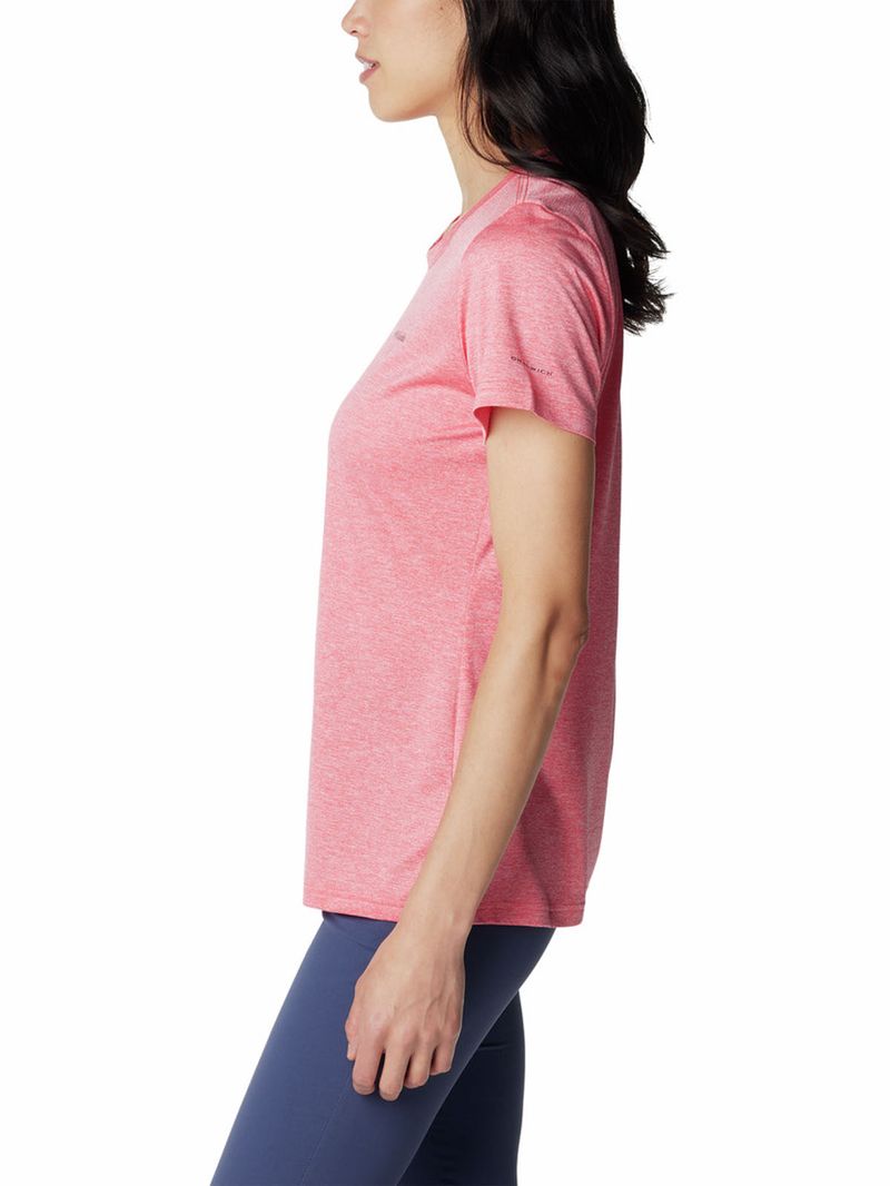 Polera-Manga-Corta-Mujer-Columbia-Hike-Crew-Rojo-Columbia