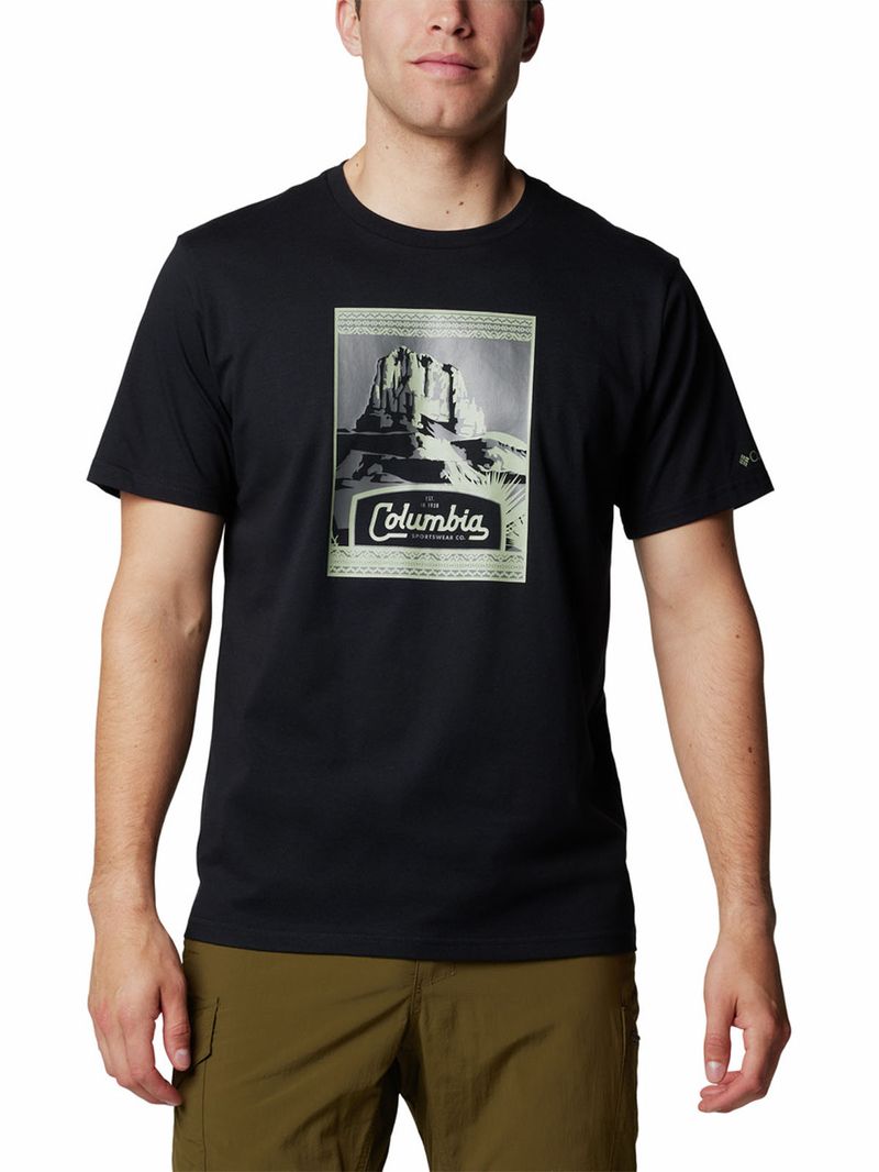 Polera-Manga-Corta-Hombre-Csc-Seasonal-Logo-Negro-Columbia