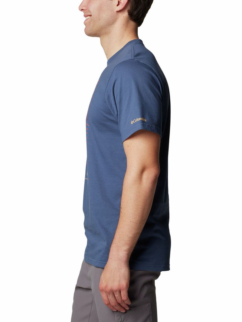 Polera-Manga-Corta-Hombre-Csc-Seasonal-Logo-Azul-Columbia