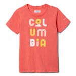Polera-Manga-Corta-Niña-Beie-Butte-Grap-Rosado-Columbia