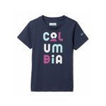 Polera-Manga-Corta-Niña-Beie-Butte-Grap-Azul-Columbia
