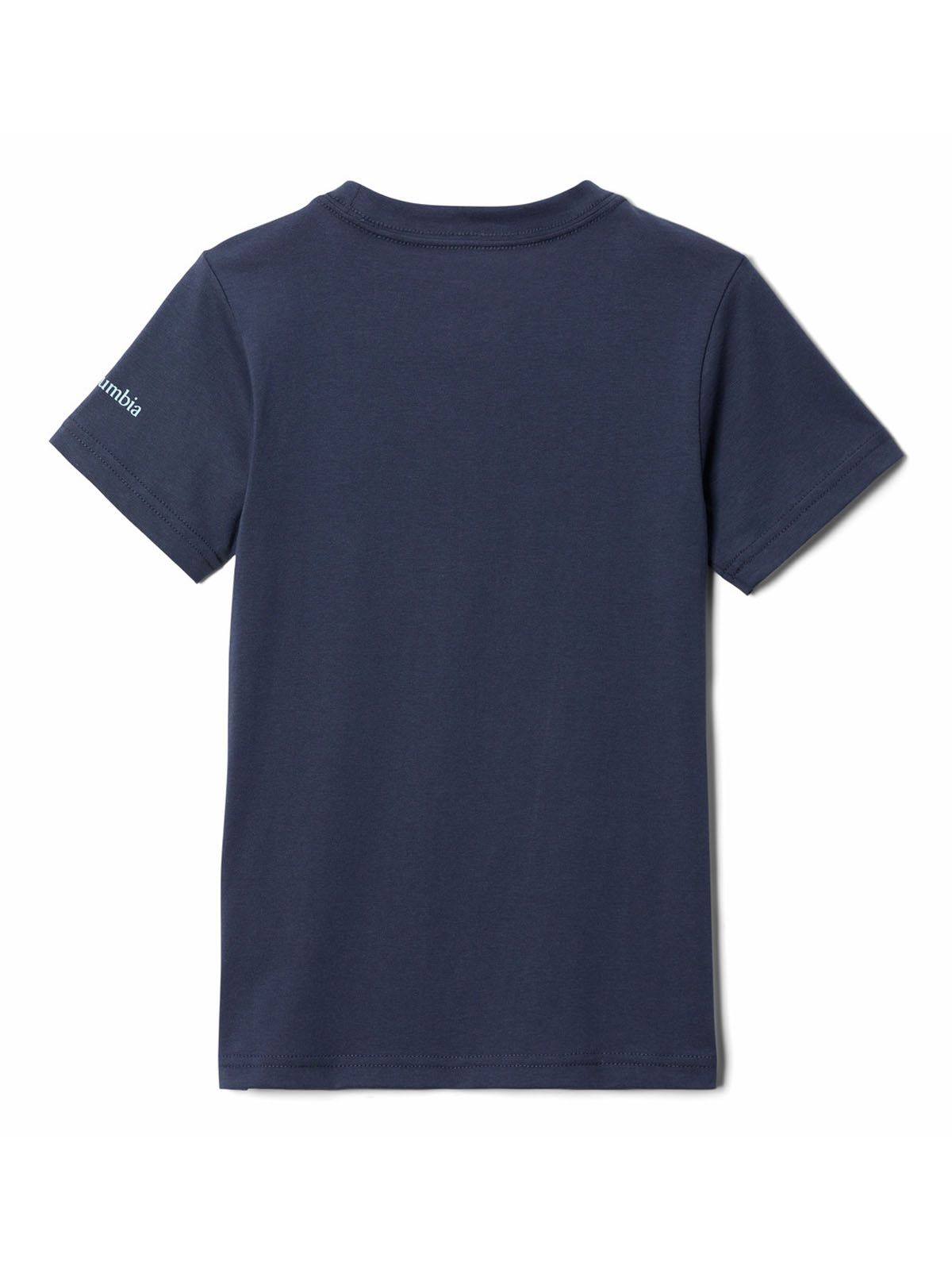 Polera Manga Corta Niña Beie Butte Grap Azul Columbia