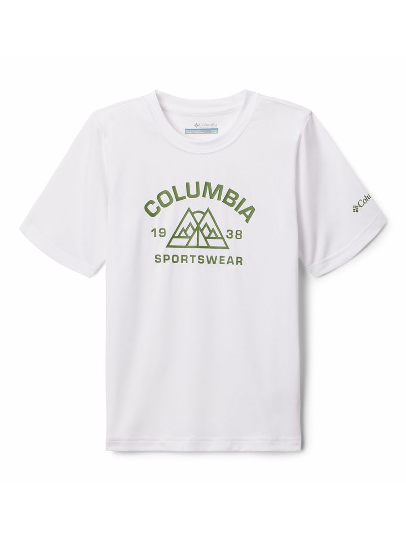 Polera Manga Corta Niños Mount Echo Blanco Columbia