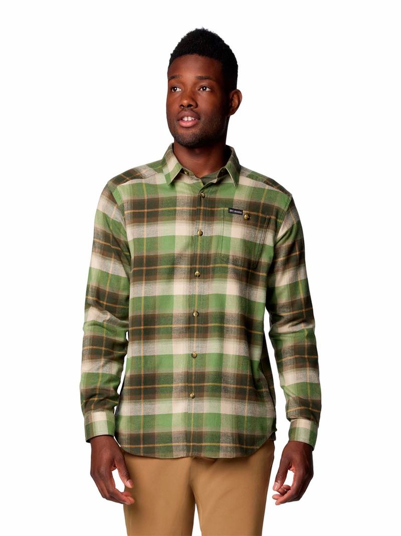 Camisa Manga Larga Hombre Cornell Woods Verde Columbia