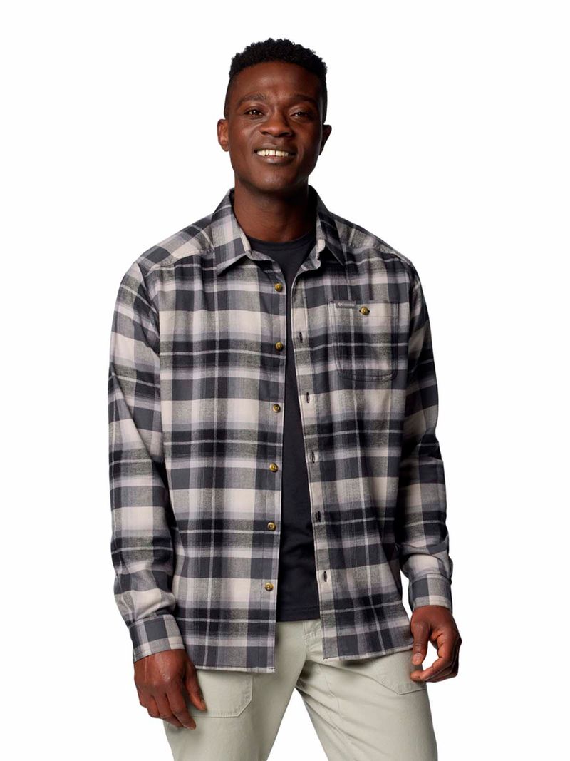 Camisa Manga Larga Hombre Cornell Woods Negro Columbia