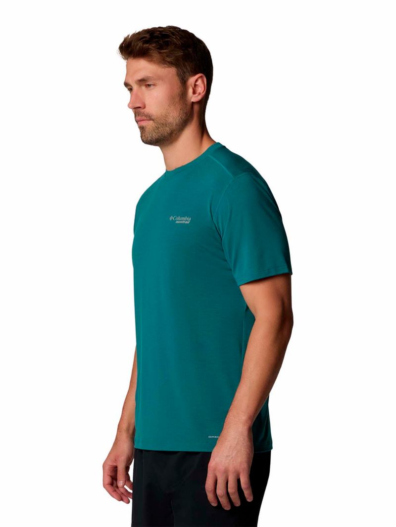 Polera-Manga-Corta-Hombre-Endle-Trail-Running-Azul-Columbia