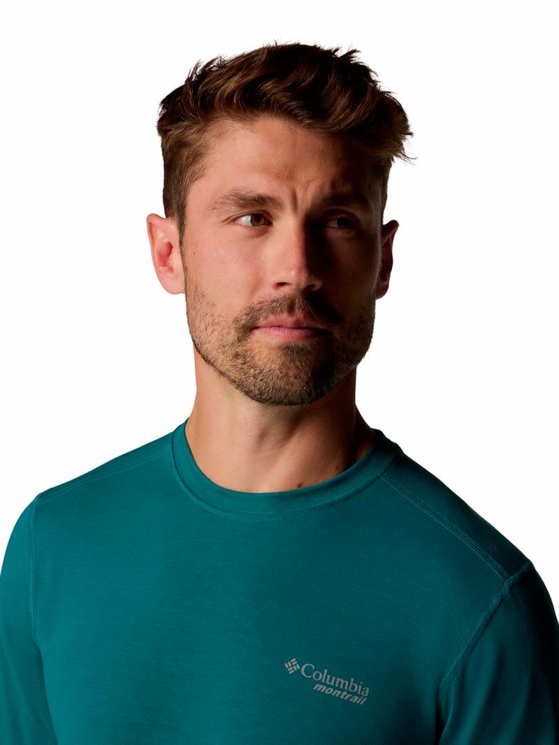 Polera-Manga-Corta-Hombre-Endle-Trail-Running-Azul-Columbia