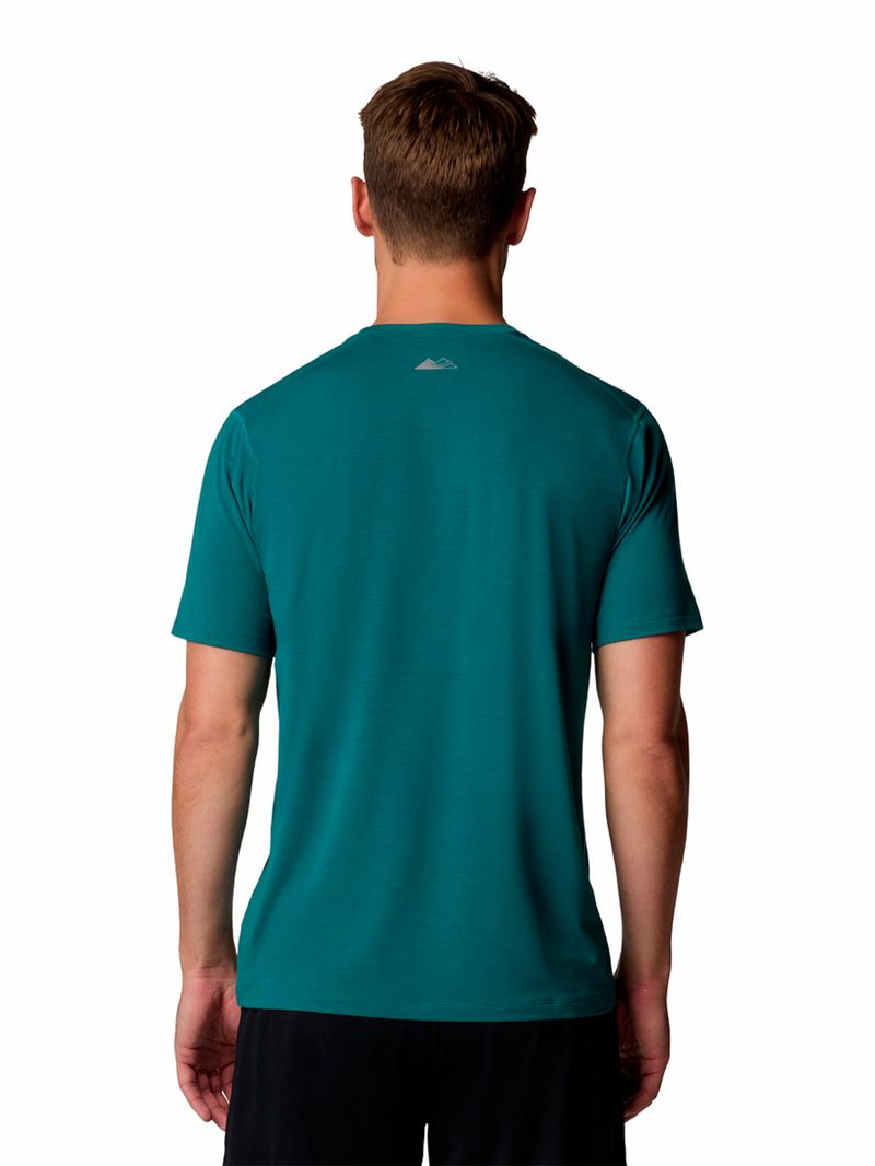 Polera-Manga-Corta-Hombre-Endle-Trail-Running-Azul-Columbia