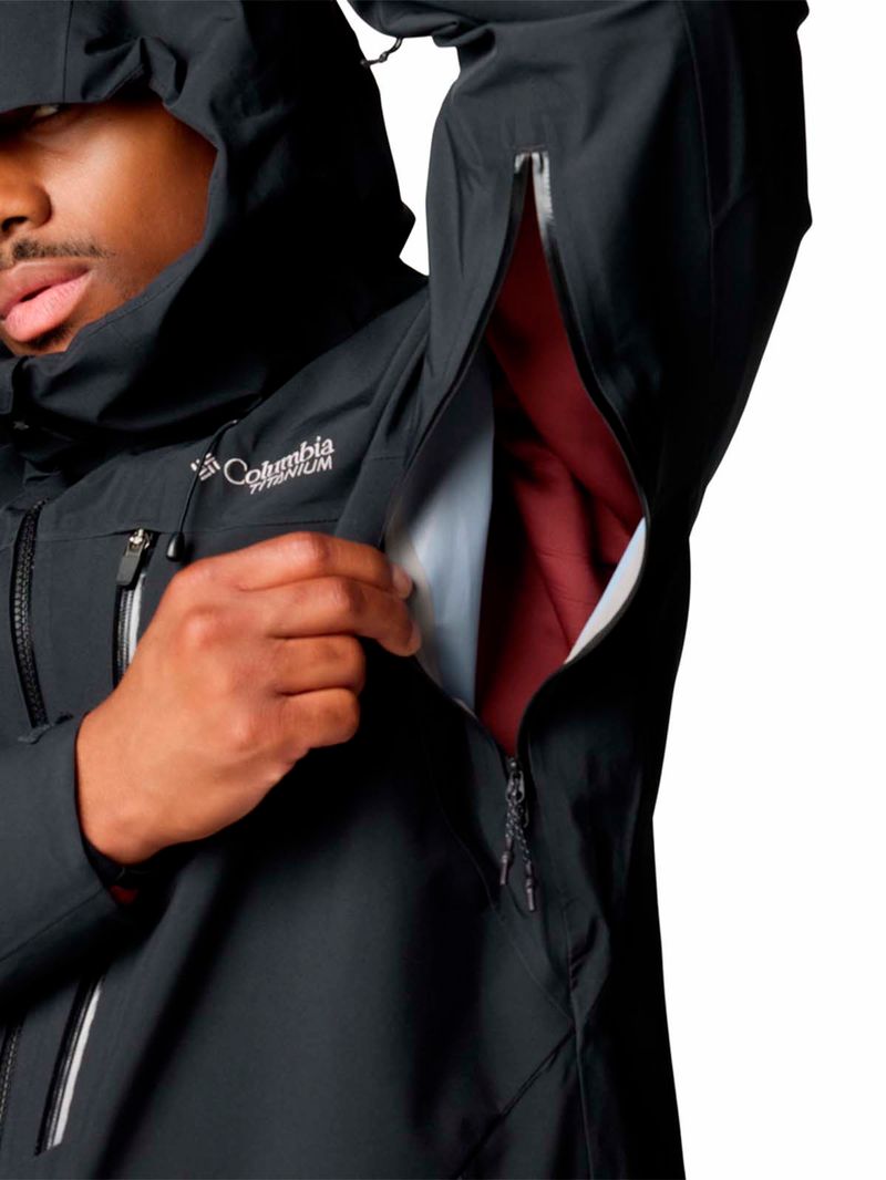 Cortaviento-Hombre-Platinum-II-3L-Ski-Negro-Columbia