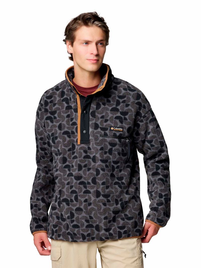 Polar-Hombre-Helvetia-Snap-Fleece-Negro-Columbia