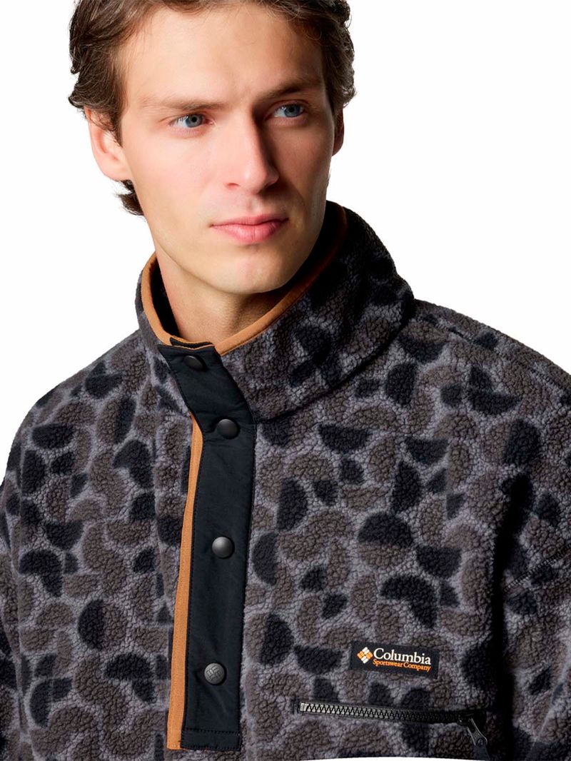 Polar-Hombre-Helvetia-Snap-Fleece-Negro-Columbia