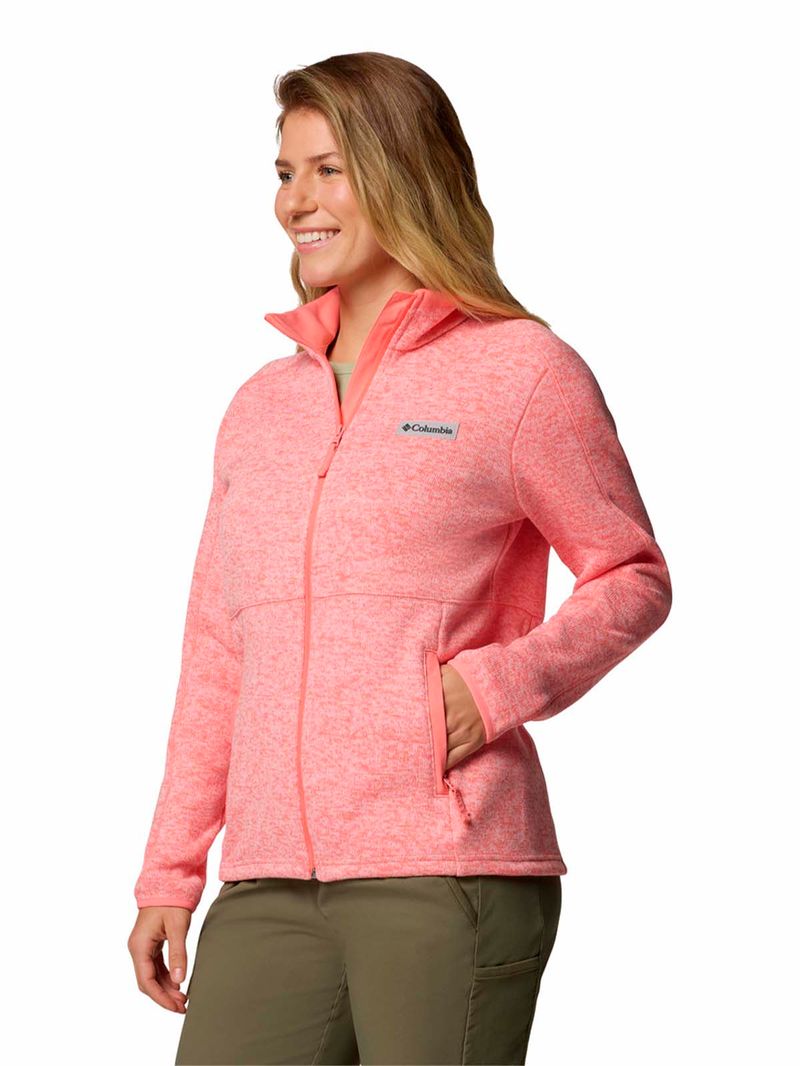 Polar-Mujer-Sweater-Weather-Full-Zip-Rosado-Columbia