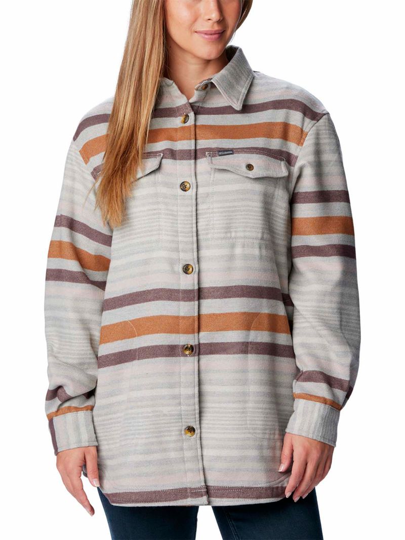 Camisa-Manga-Larga-Mujer-Calico-Basin-Gris-Columbia